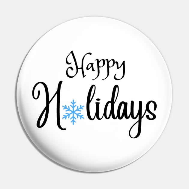 Happy Holidays Pin by Simple D.