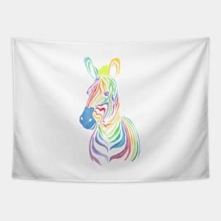 Rainbow Zebra Tapestry