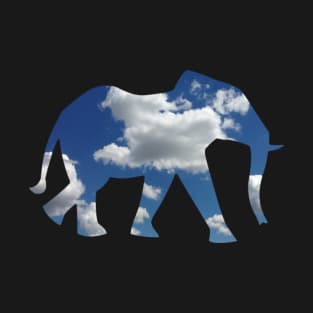 Elephant Mastodon Wild Animal Abstract Mammoth Clouds Sky Tusker Gift Pachyderm Shirt Cute T-Shirt