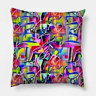 Wall of Neon Pillow