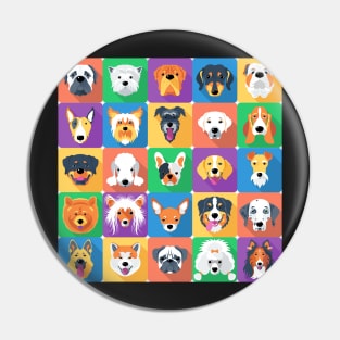 Dogs flat design Pin