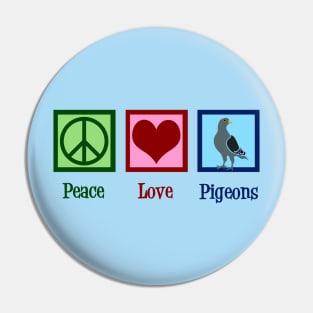 Peace Love Pigeons Pin