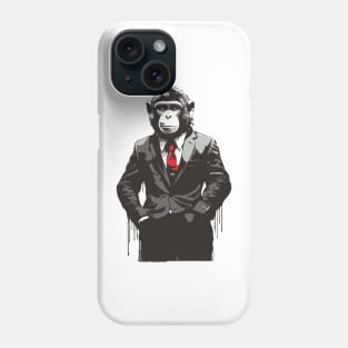 monkey in suit Phone Case