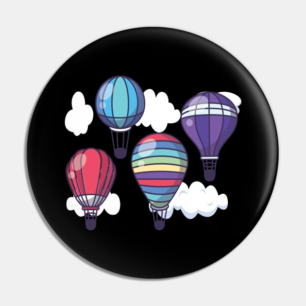 Hot Air Balloon Ride Aviation Flying Pin by MooonTees