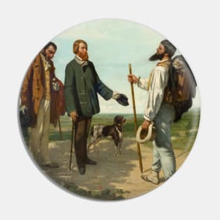 The Meeting or "Bonjour, Monsieur Courbet" by Gustave Courbet Pin