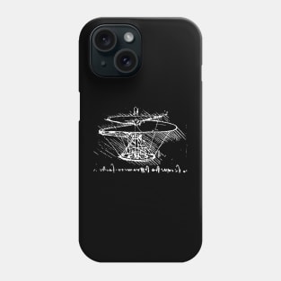 Da Vinci Helicopter (white) Phone Case