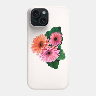 Pink and Orange Gerbera Daisies Phone Case