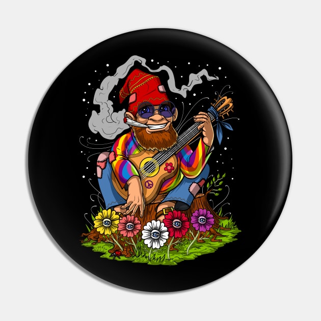 Hippie Gnome Pin by underheaven