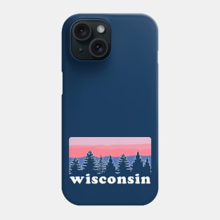 Northern Wisconsin Pine Tree Sunset Phone Case