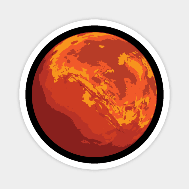 Mars the Red Planet Magnet by hobrath