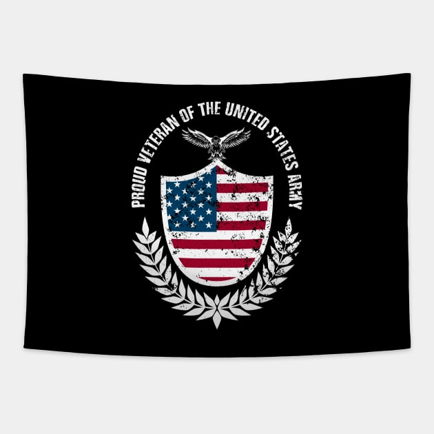 Proud Veteran Of The United States Army Tapestry by melenmaria