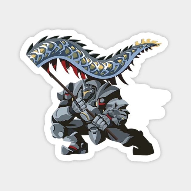 Reinhardt Dragon Dance Magnet by Genessis