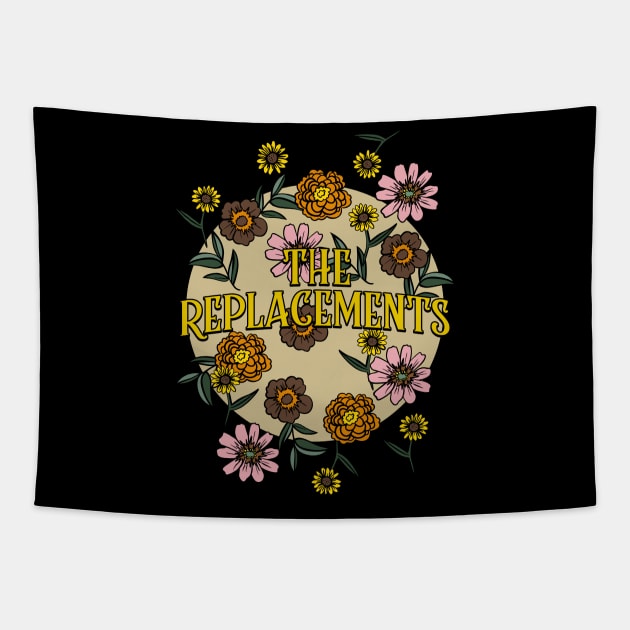 Replacements Name Personalized Flower Retro Floral 80s 90s Name Style Tapestry by Ancientdistant