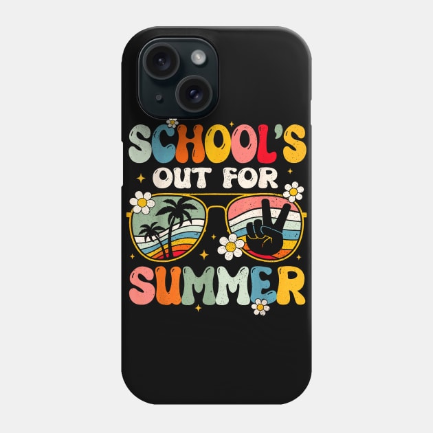 Retro Last Day of School's Out For Summer Teacher Boys Girls Phone Case by Schied Tungu 