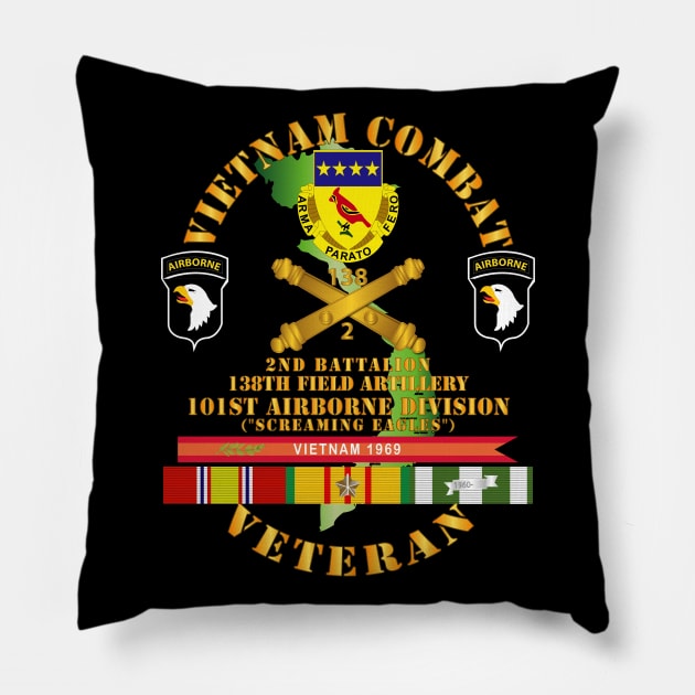 Vietnam Combat Veteran w 2nd Bn 138th FA w 101st  ABN Div Pillow by twix123844