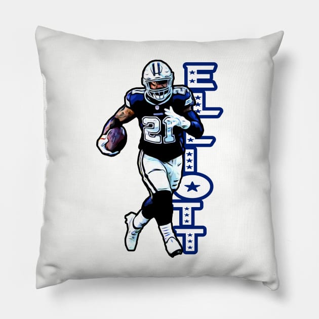 Cowboys Elliott 21 Pillow by Gamers Gear