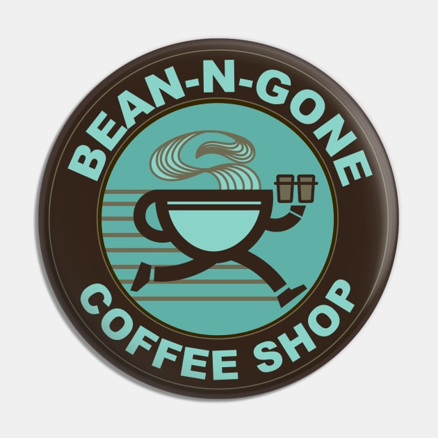 Bean N Gone Coffee Shop Pin by Meta Cortex