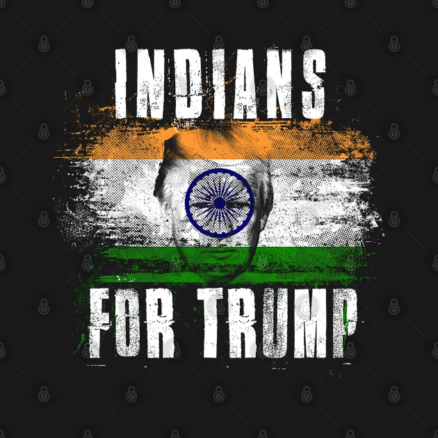 Indians For Trump - Trump 2020 Patriotic Flag by Family Heritage Gifts