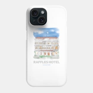 Raffles Hotel Singapore Art Phone Case