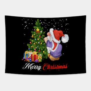 Merry Christmas Gnome Family Christmas Shirts for Women Men Tapestry