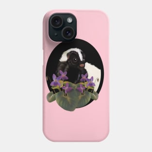 Skunk & Pansies Phone Case