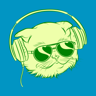 Badass DJ cat listens to the best music T-Shirt