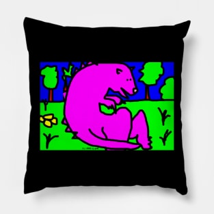 Dinosaur in the Forest Pillow