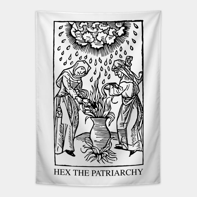 Hex The Patriarchy Medieval Witches Tapestry by prizprazpruz