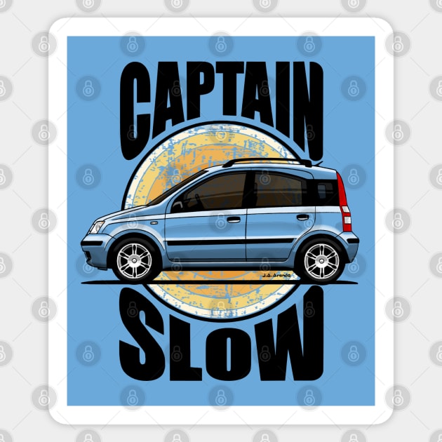 blad mesh Besmettelijke ziekte The favourite Captain Slow's car! - Fiat Panda - Sticker | TeePublic