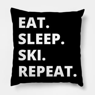 Eat Sleep Ski Repeat Pillow