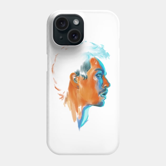 Copy of Klaus Hargreeves // Robert Sheehan Oil Portrait Transparent Phone Case by brainbag