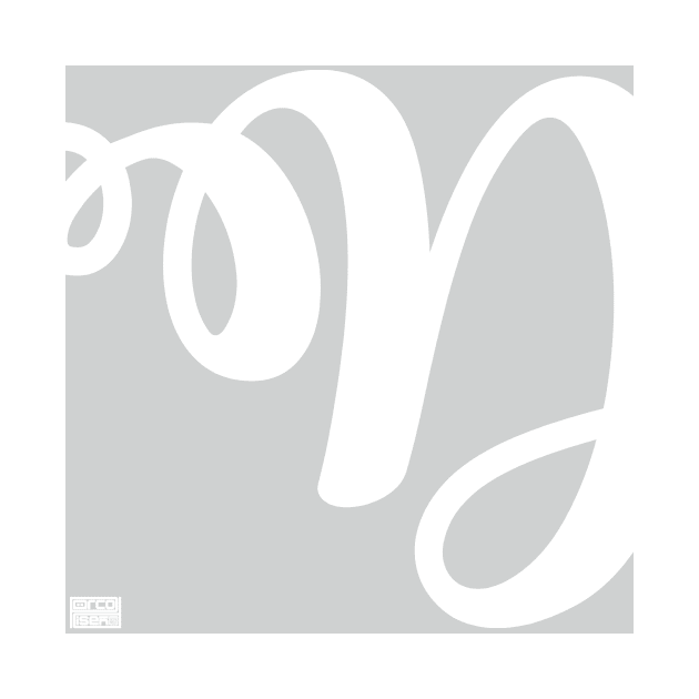 Letter D Elegant Cursive Calligraphy Initial Monogram by porcodiseno