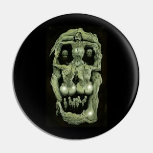 Zombie Art : Dali Death Head Pin