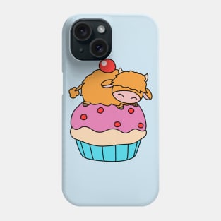 Little Highland Cow Cupcake Phone Case