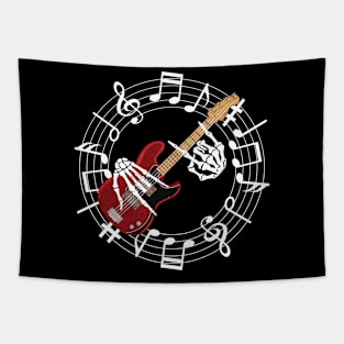 guitar  music  gift skeleton Tapestry