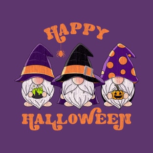 Halloween, Happy Halloween, Funny Gnome Sorcerers T-Shirt