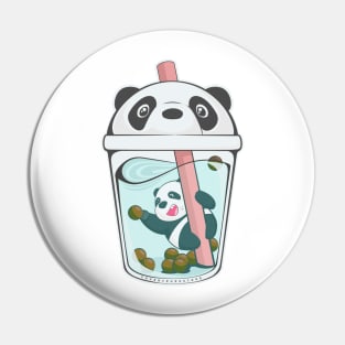 Panda in a cup Pin