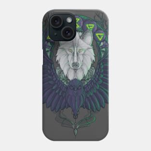 The raven and the wolf Phone Case