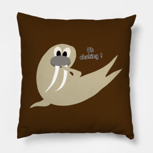 Sir walrus naked choking humour Pillow