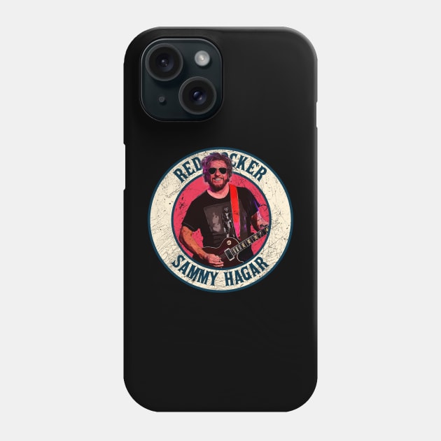 Retro Style Fan Art Design Sammy Hagar /// Red Rockers Phone Case by rido public