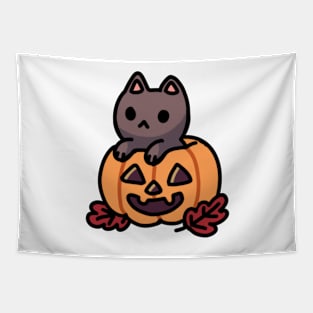 Spooky Cat Halloween Tapestry