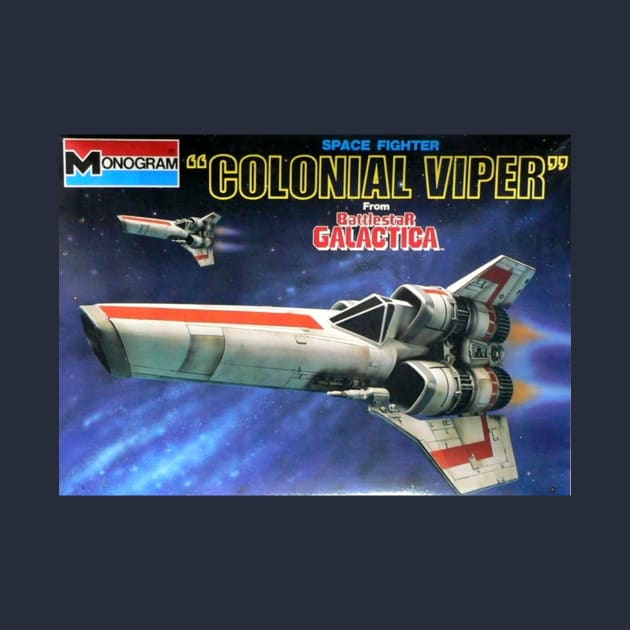 Vintage Model KIt Box Art - Battlestar Galactica Viper by Starbase79