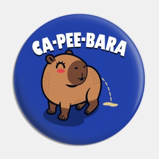 Funny Original  Cute Kawaii Peeing Capybara Funny Cartoon Pin