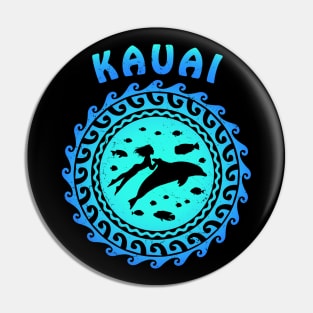 Kauai Shark Diver and Fish Pin