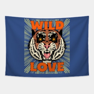 Wild Love Tiger Tigers Laser eyes Tiger Face Tapestry