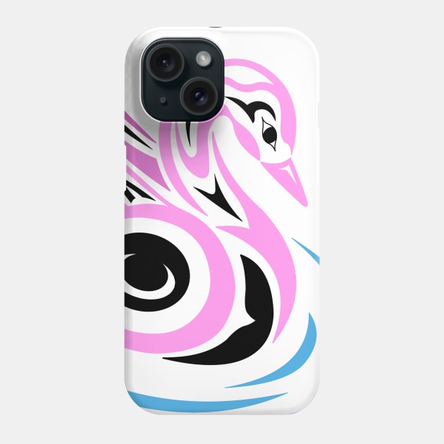 Swan (Waabizii) Phone Case by KendraHowland.Art.Scroll