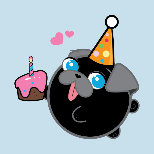 Poopy the Pug Puppy - Birthday by Poopy_And_Doopy