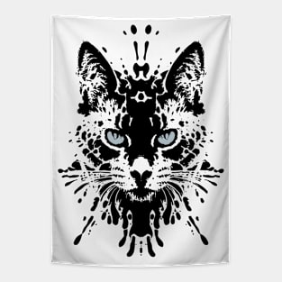 Cute Cat Illusion Design, Funny Cat Lover Gift Idea Tapestry