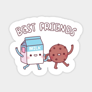 Cute Milk And Cookie, Best Friends Magnet