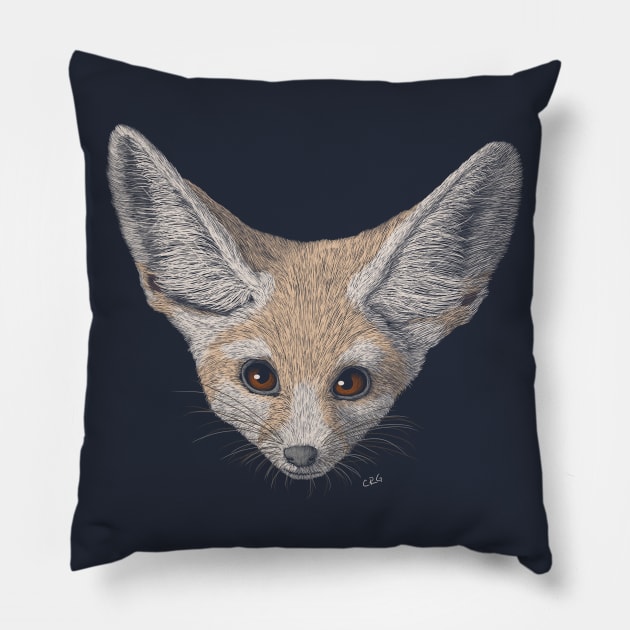 Fennec Fox Pillow by Walking in Nature